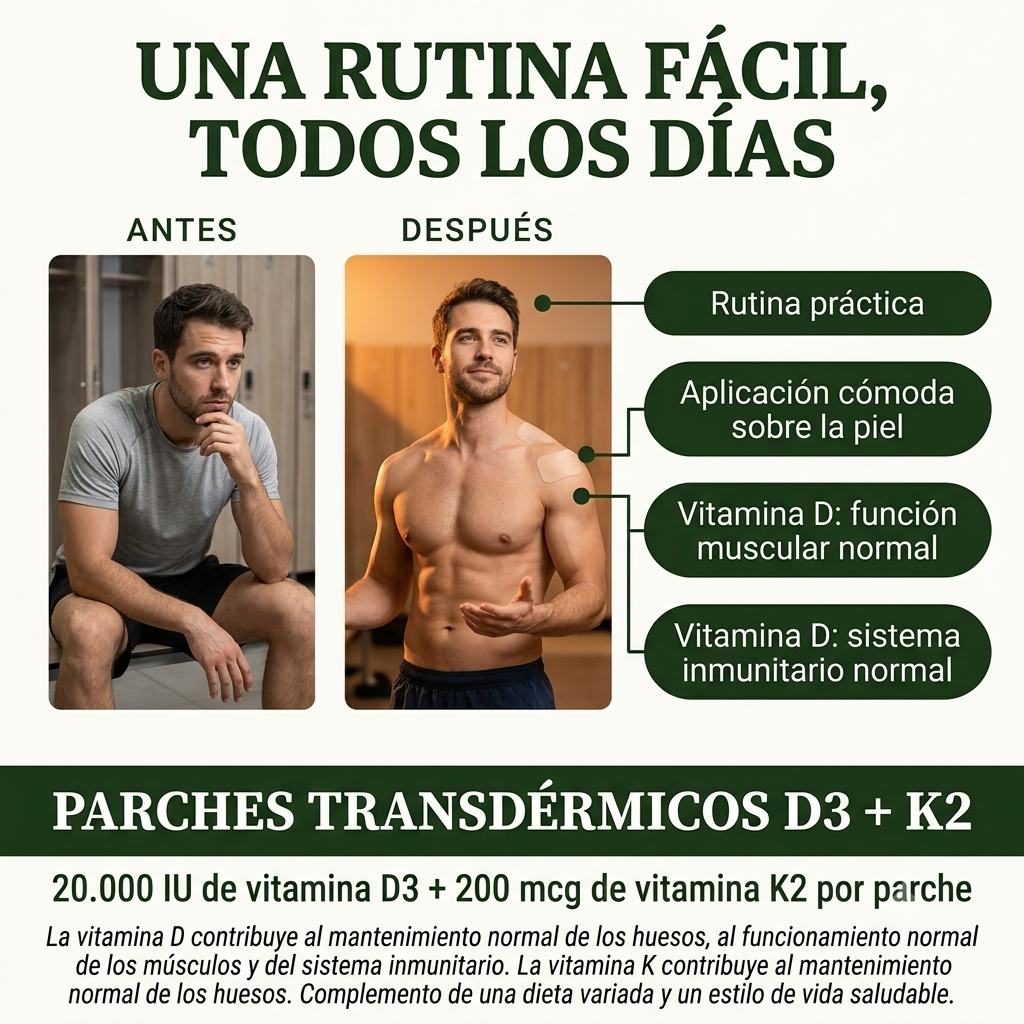Vitamina D3 y K2 Parches transdérmicos